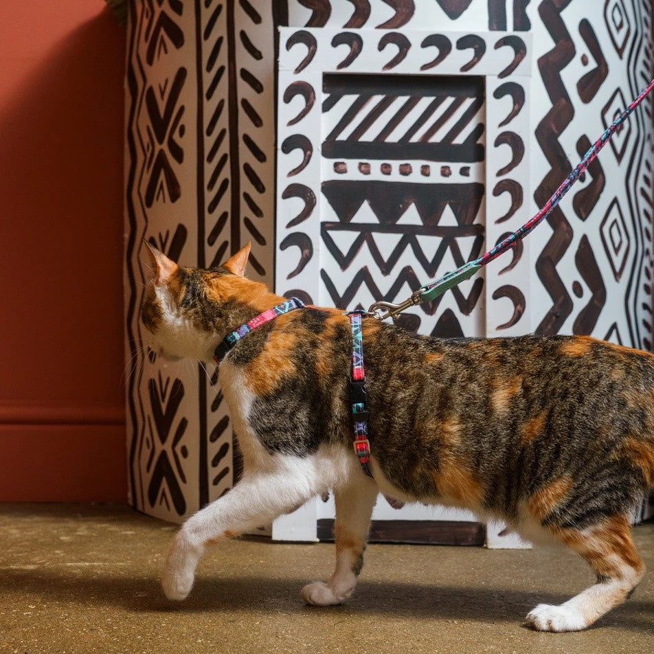 Mud Cloth Vegan Cat Harness