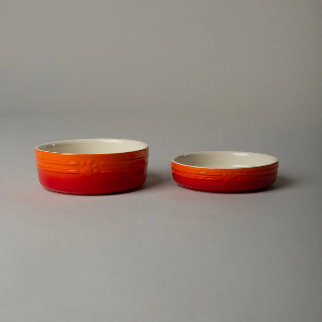 Ombre 2 Piece Cat Food Bowl & Saucer Set - Orange