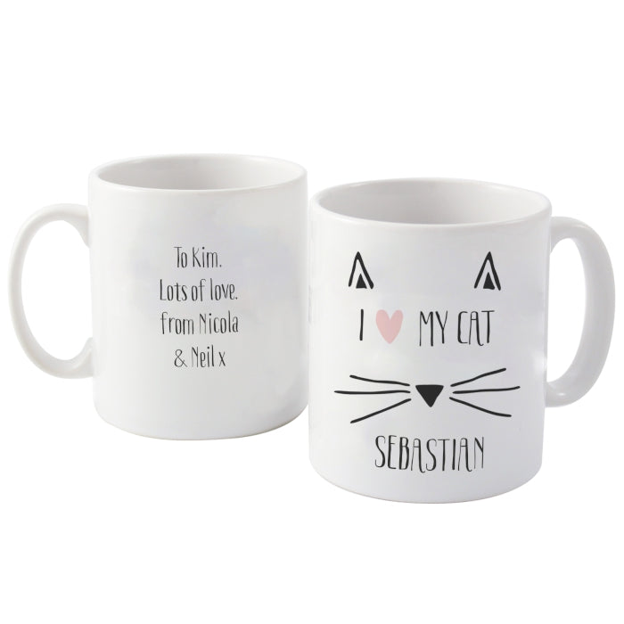 Personalised Cat Features Mug