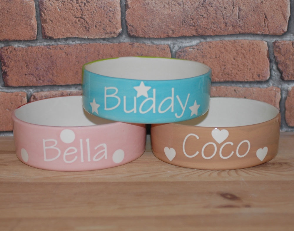 Personalised Ceramic Solids Cat Bowls 2