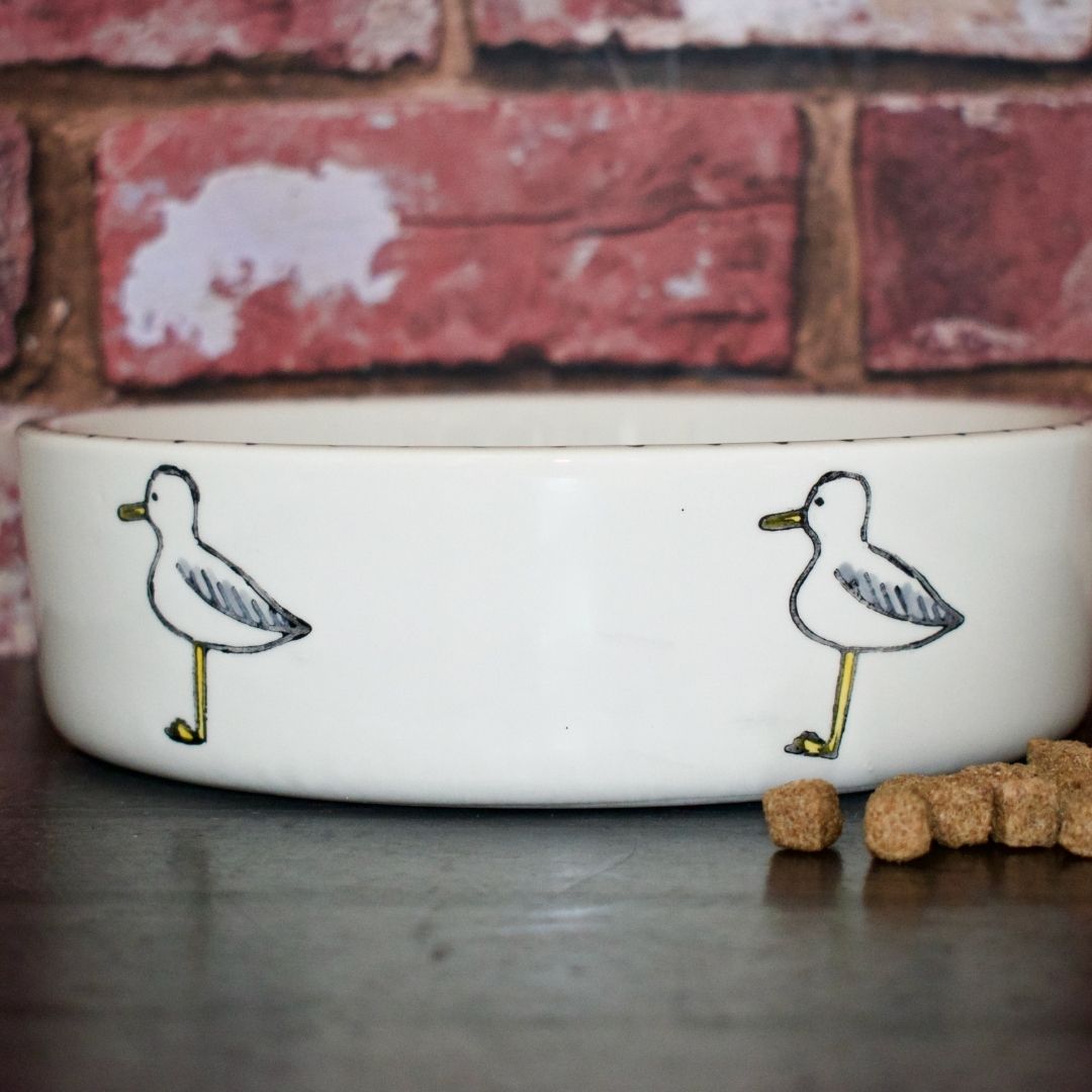 Personalised Seagull Design Cat Bowl 3