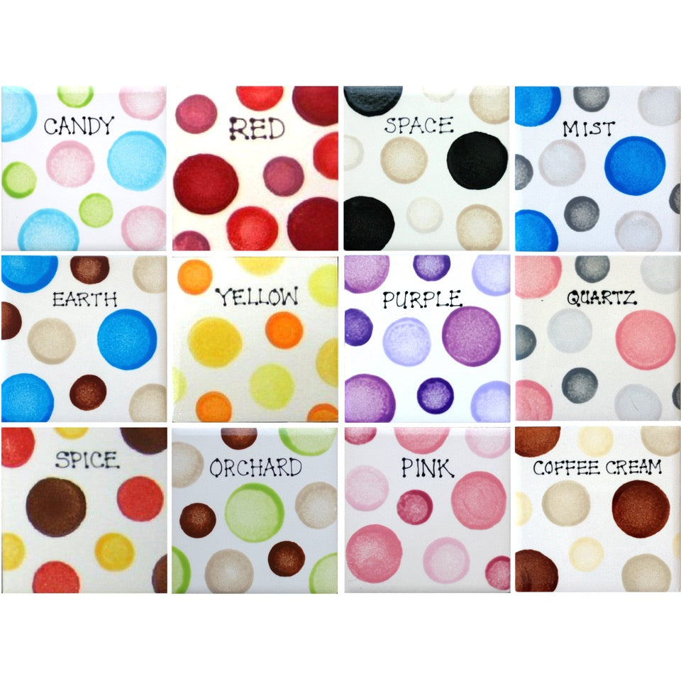 Personalised Slanted Ceramic Cat Bowls Colour Chart 2