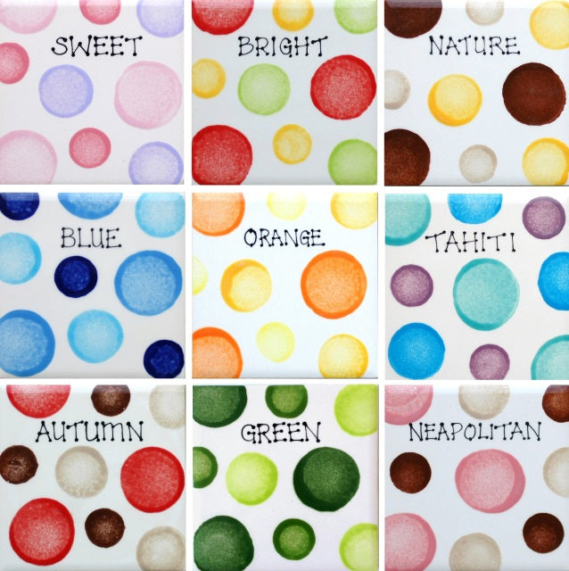 Personalised Slanted Ceramic Cat Bowls Colour Chart