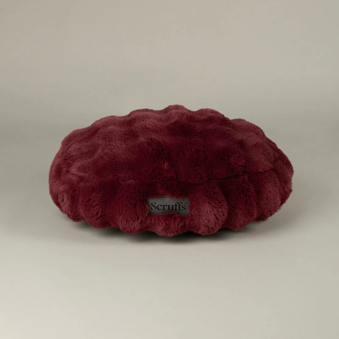 Scruffs Festive Fur Cat Bed - Burgundy