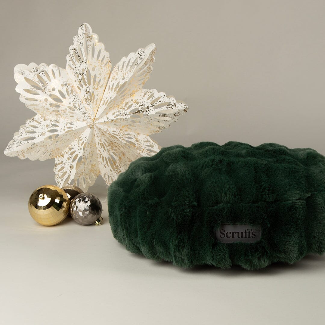 Scruffs Festive Fur Cat Bed - Green