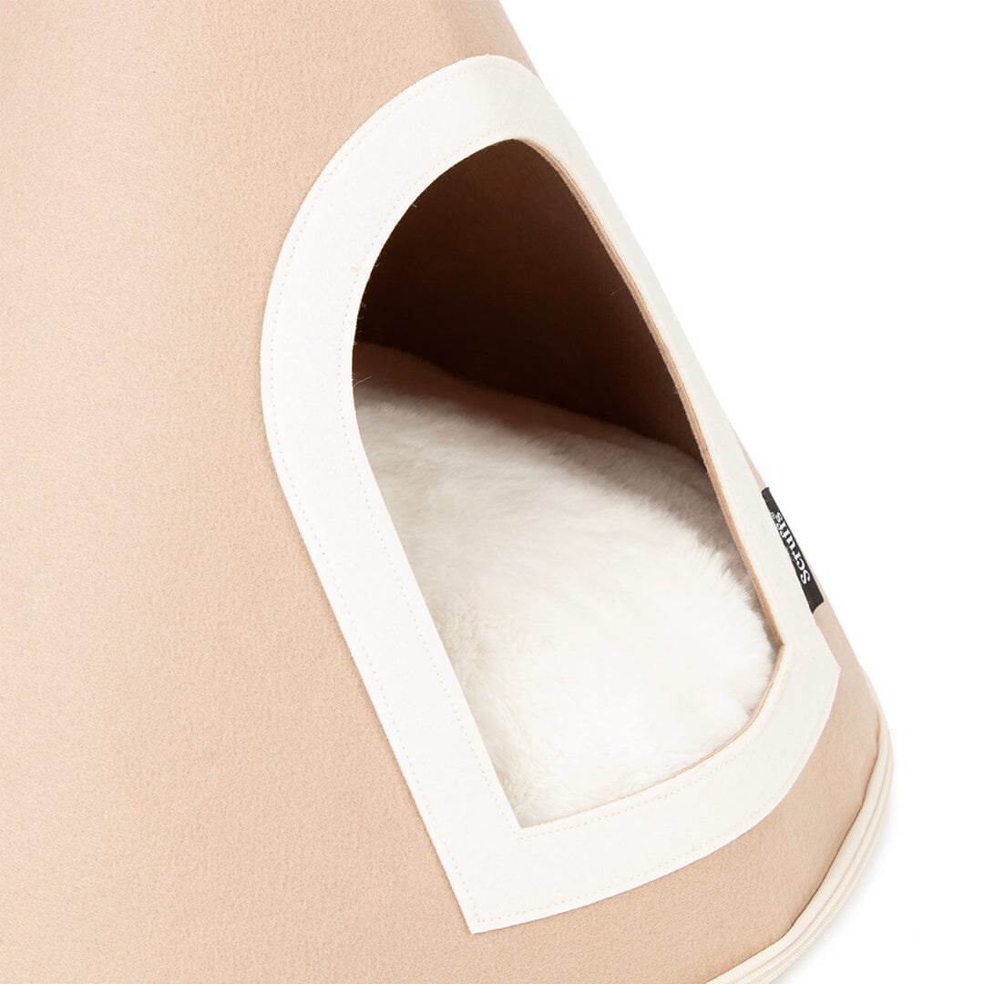 Stockholm Felt Cone Cat Bed - Tan