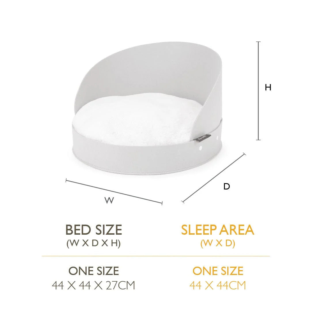 Stockholm Felt Round Cat Bed - Tan