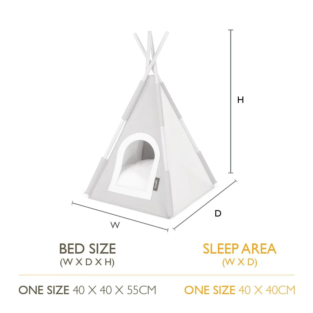 Stockholm Felt TeePee Cat Bed - Tan