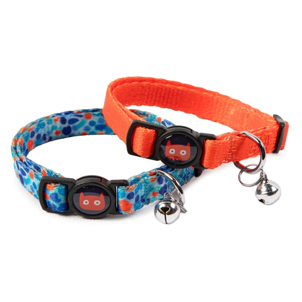 Tangerine & Reef Cat Collar Duo