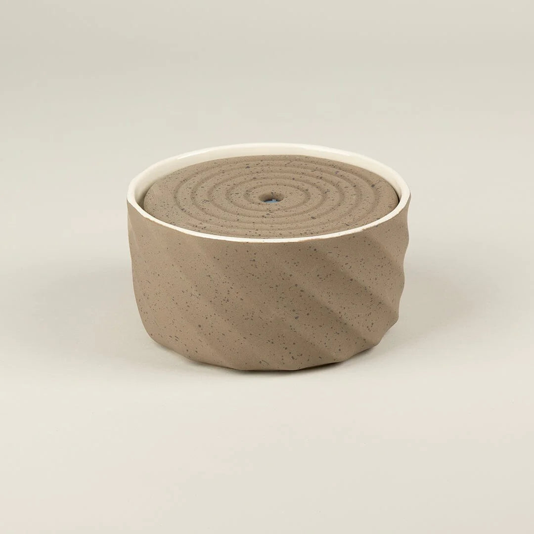 Zen Cat Water Fountain 20cm - Brown