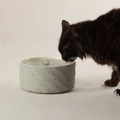 Zen Cat Water Fountain 20cm - Grey