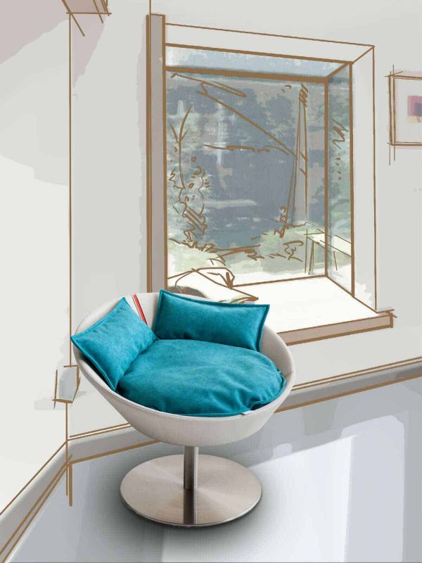 Luxury Cosmo Faux Leather Cat Bed