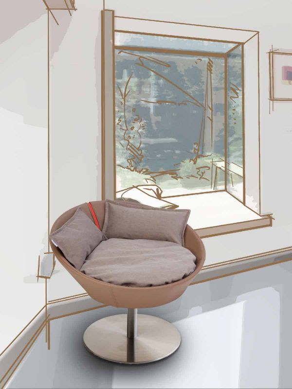 Luxury Cosmo Faux Leather Cat Bed