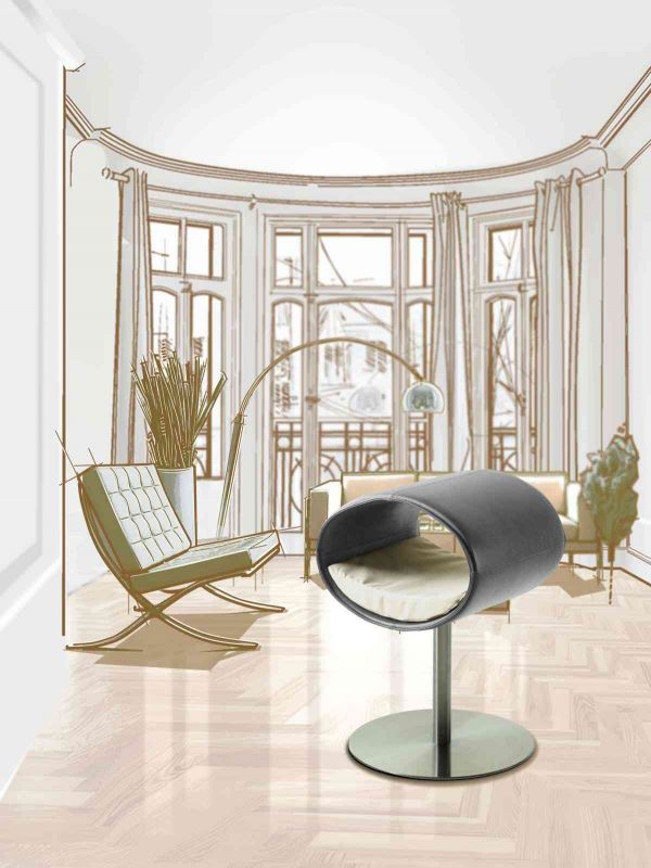 Luxury Rondo Faux Leather Cat Stand