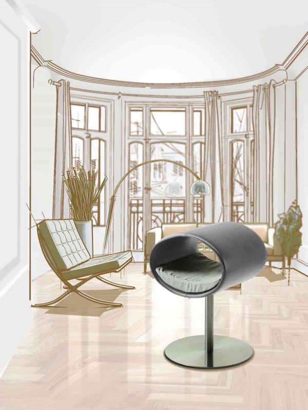 Luxury Rondo Faux Leather Cat Stand