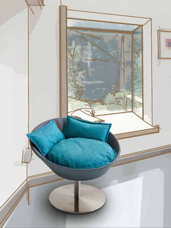 Luxury Cosmo Faux Leather Cat Bed