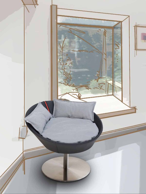 Luxury Cosmo Faux Leather Cat Bed