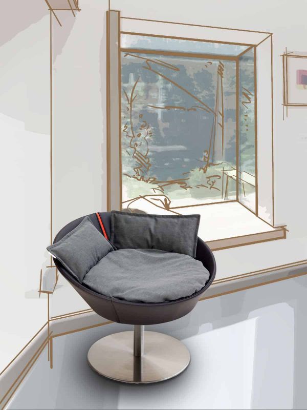 Luxury Cosmo Faux Leather Cat Bed