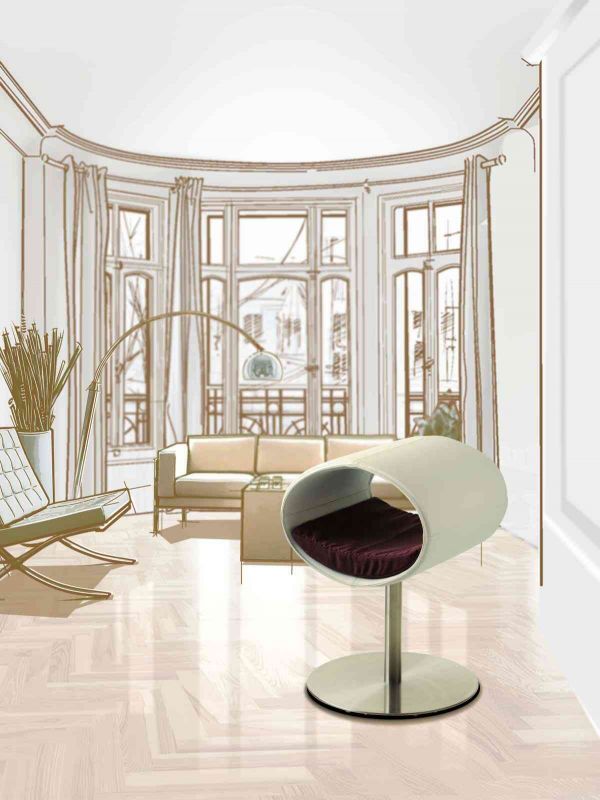 Luxury Rondo Faux Leather Cat Stand