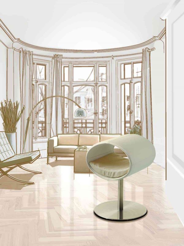 Luxury Rondo Faux Leather Cat Stand