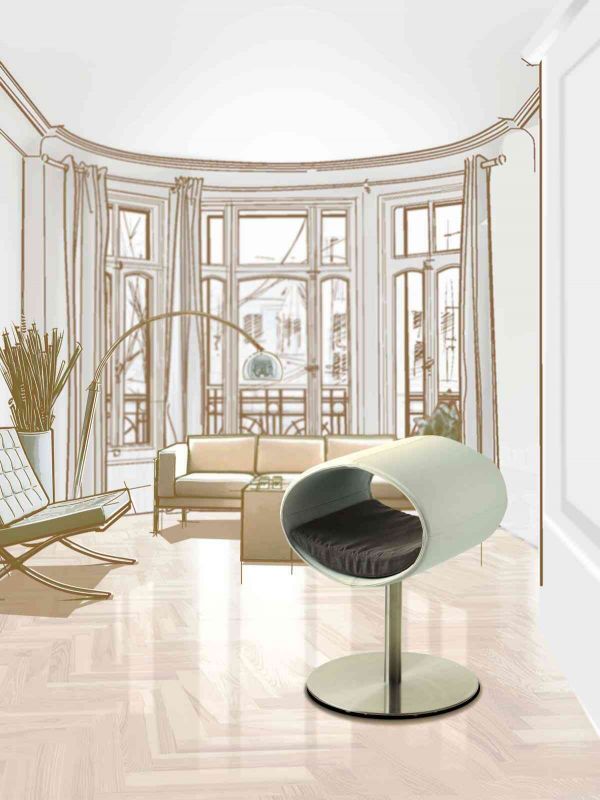 Luxury Rondo Faux Leather Cat Stand