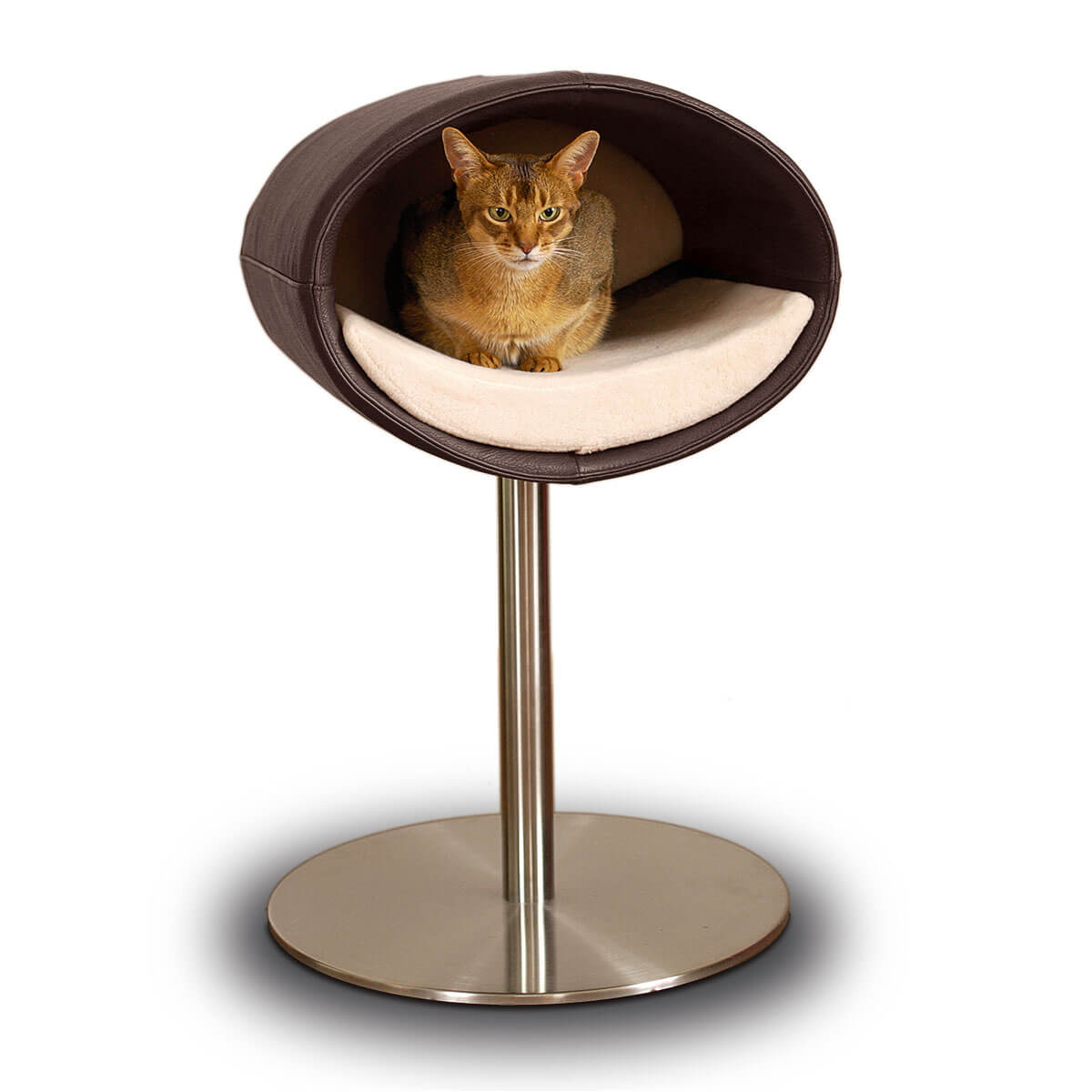 Luxury Rondo Faux Leather Cat Stand
