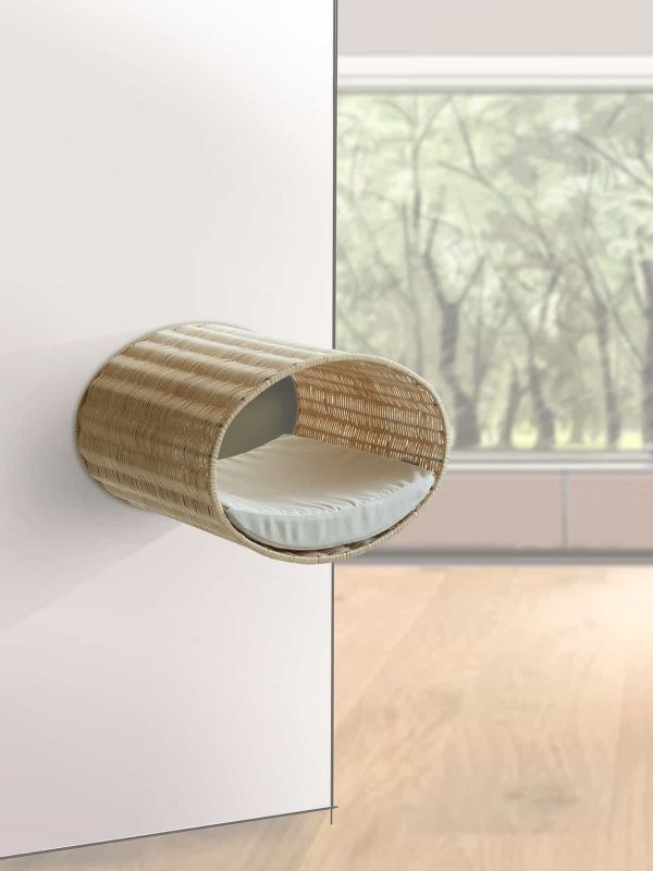 Luxury Rondo Wall Rattan Cat Bed