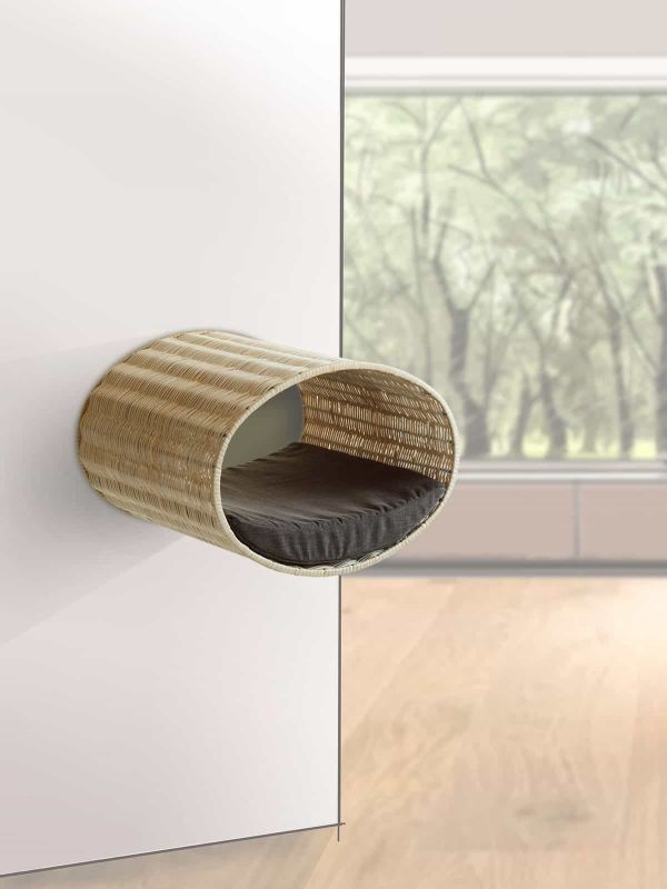 Luxury Rondo Wall Rattan Cat Bed