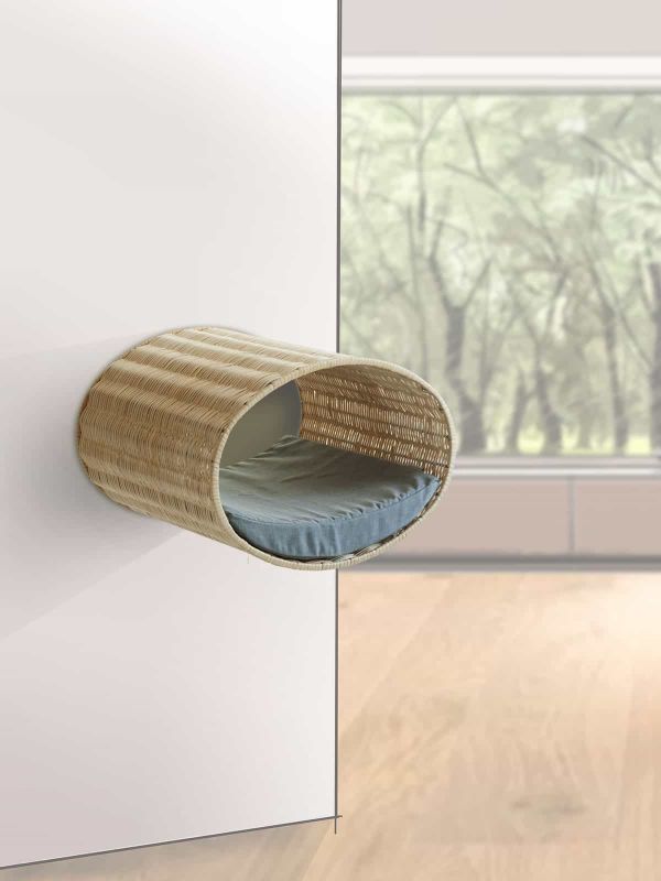 Luxury Rondo Wall Rattan Cat Bed