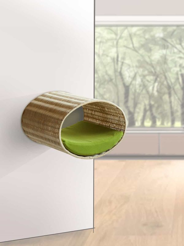 Luxury Rondo Wall Rattan Cat Bed