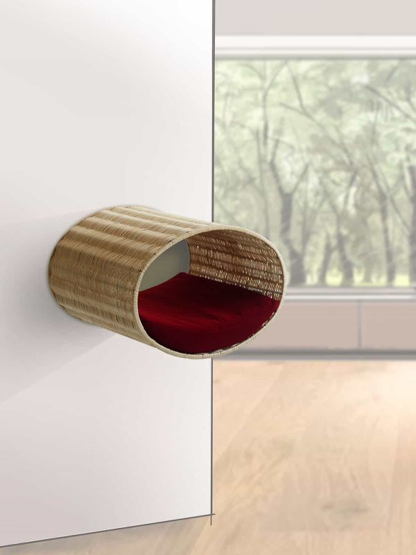 Luxury Rondo Wall Rattan Cat Bed