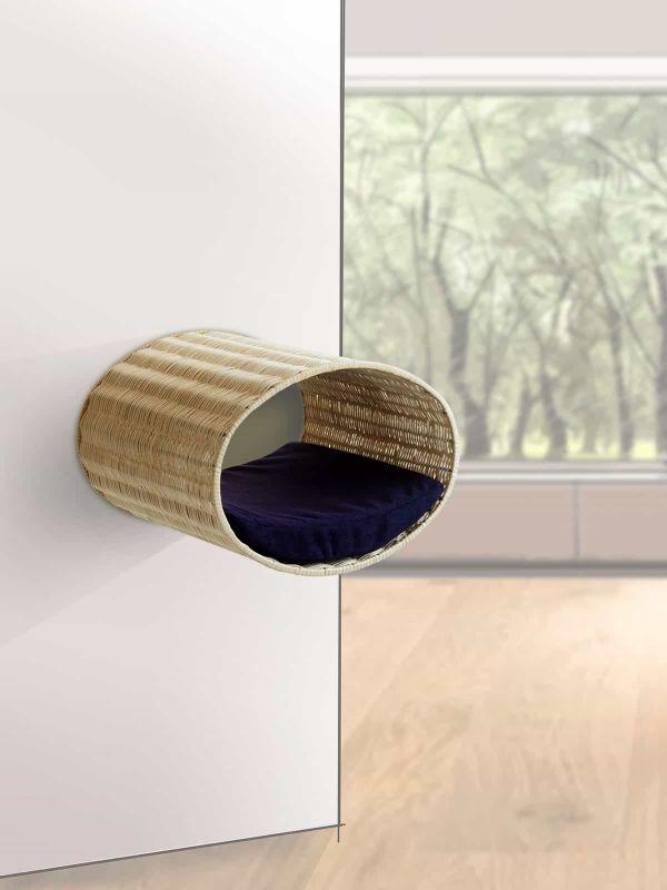 Luxury Rondo Wall Rattan Cat Bed