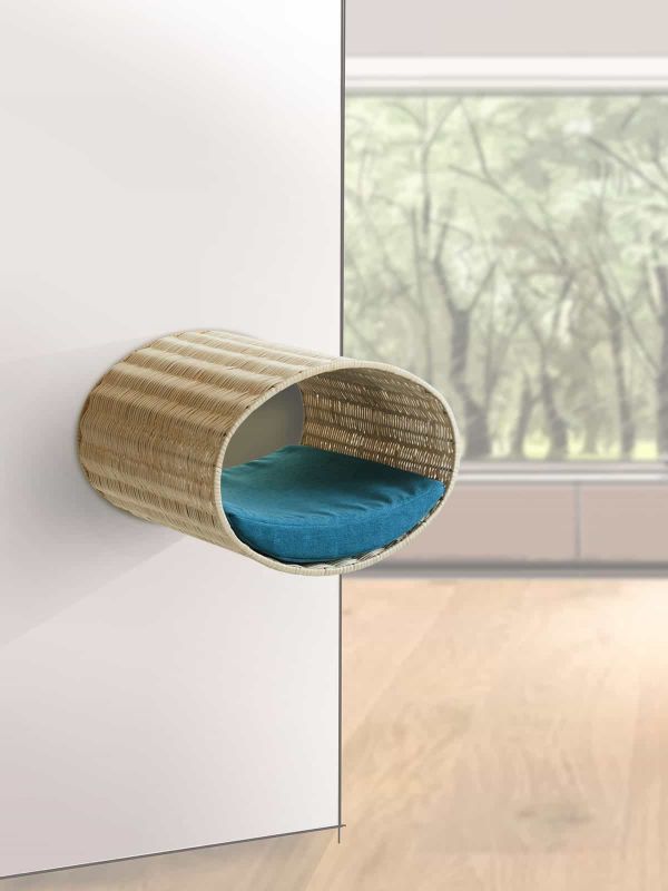 Luxury Rondo Wall Rattan Cat Bed