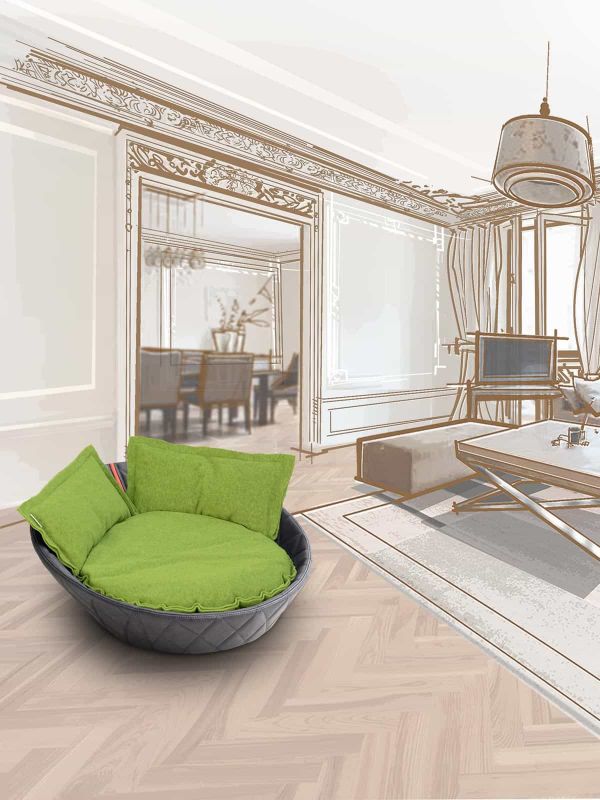 Luxury Buffalo Leather Chester Cat Bed