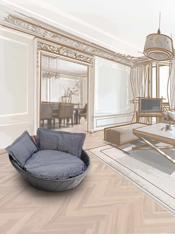 Luxury Buffalo Leather Chester Cat Bed