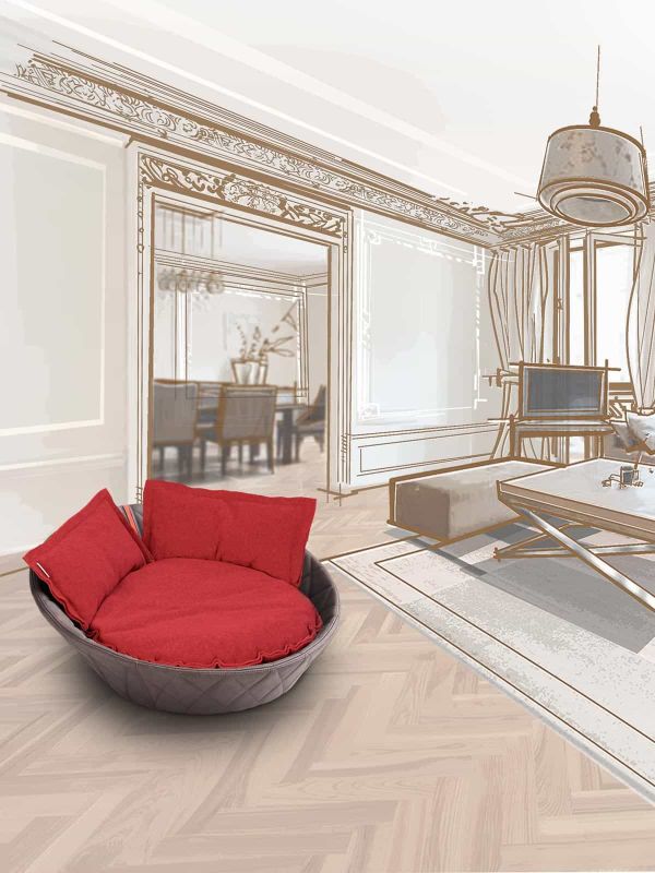 Luxury Buffalo Leather Chester Cat Bed