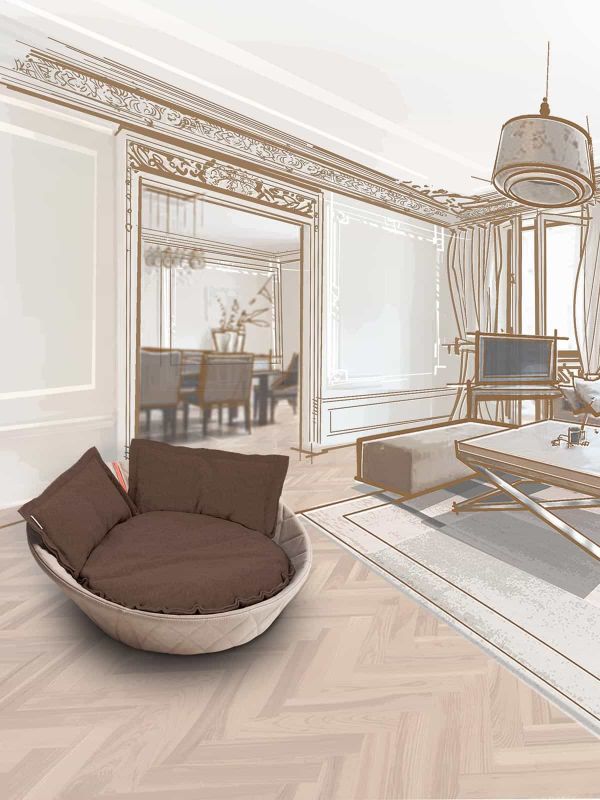 Luxury Buffalo Leather Chester Cat Bed