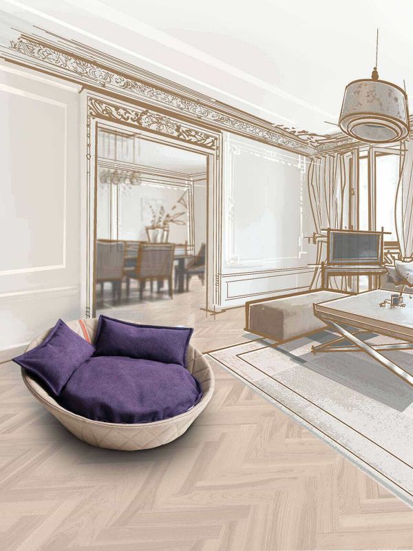 Luxury Buffalo Leather Chester Cat Bed