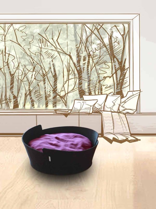 Luxury Lido Felt Cat Bed