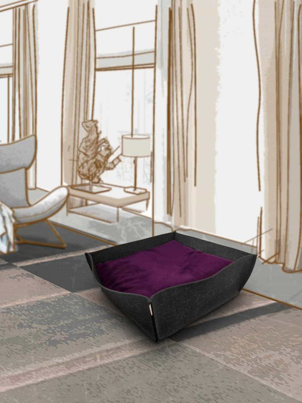 Luxury Felt Bowl Cat Bed