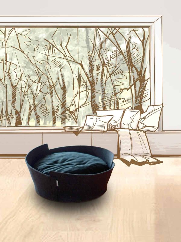 Luxury Lido Felt Cat Bed