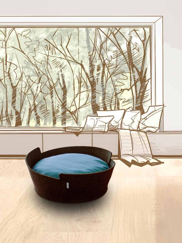 Luxury Lido Felt Cat Bed