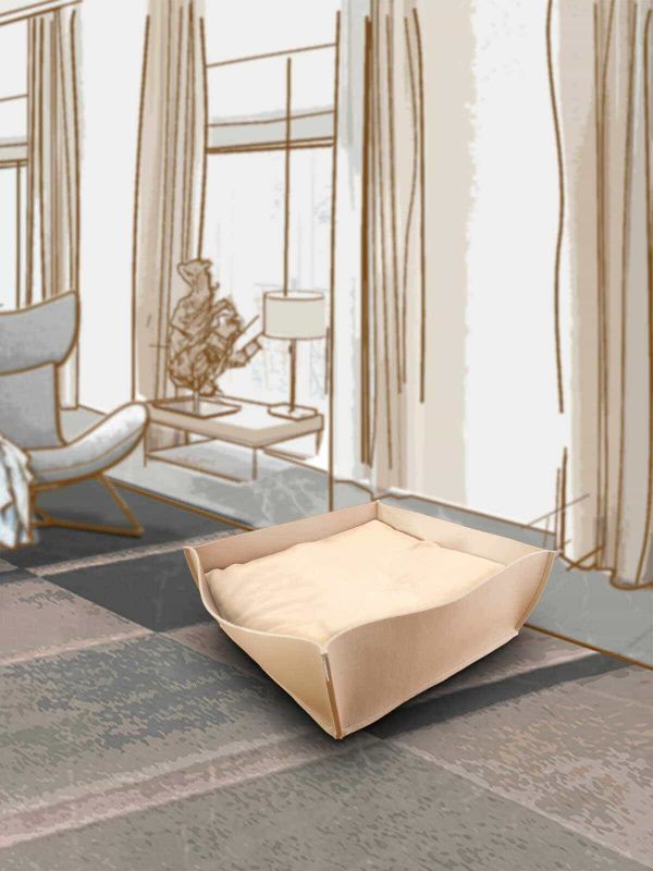 Luxury Felt Bowl Cat Bed