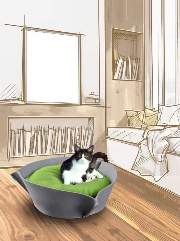 Luxury Nook Felt Cat Bed