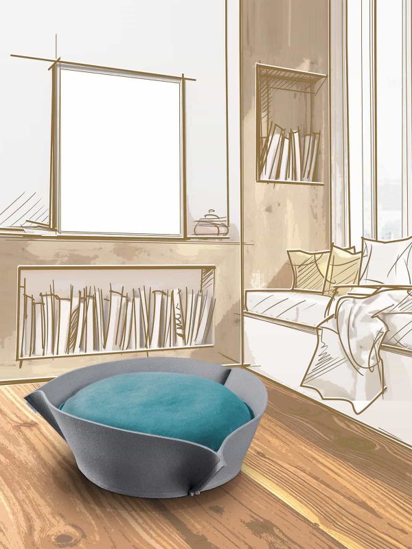 Luxury Nook Felt Cat Bed