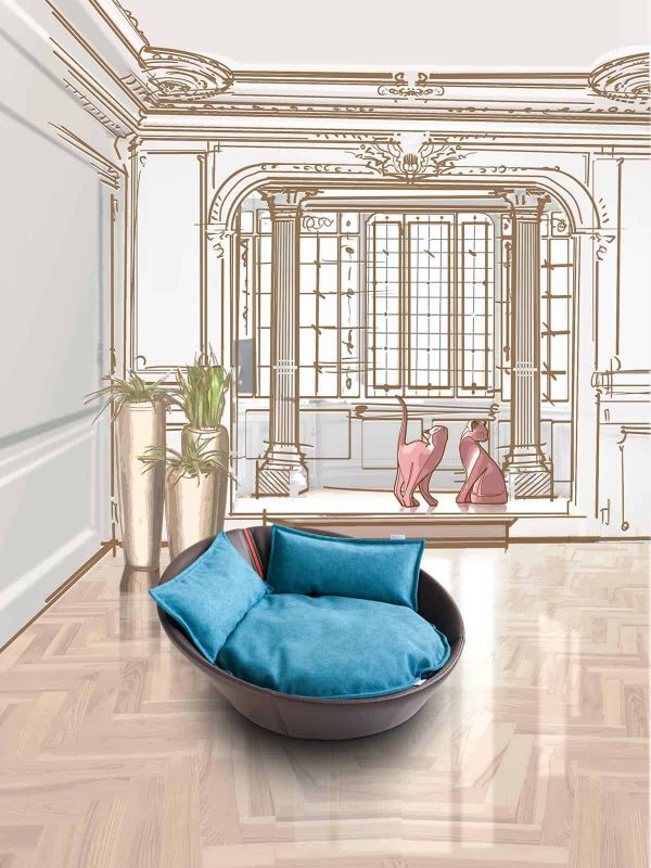 Luxury Faux Leather Mila Cat Bed