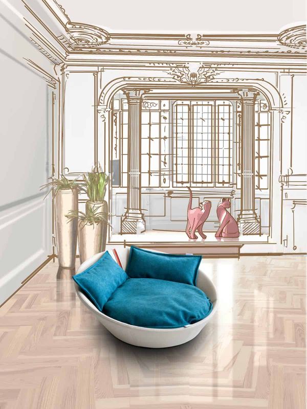 Luxury Leather Mila Cat Bed