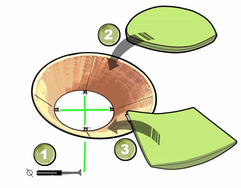 Luxury Rondo Wall Rattan Cat Bed