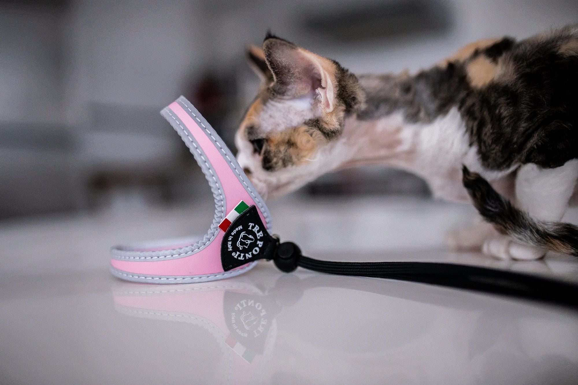 Tre Ponti Easy Fit Liberta Pink Cat Harness with No Escape Adjustable Closure